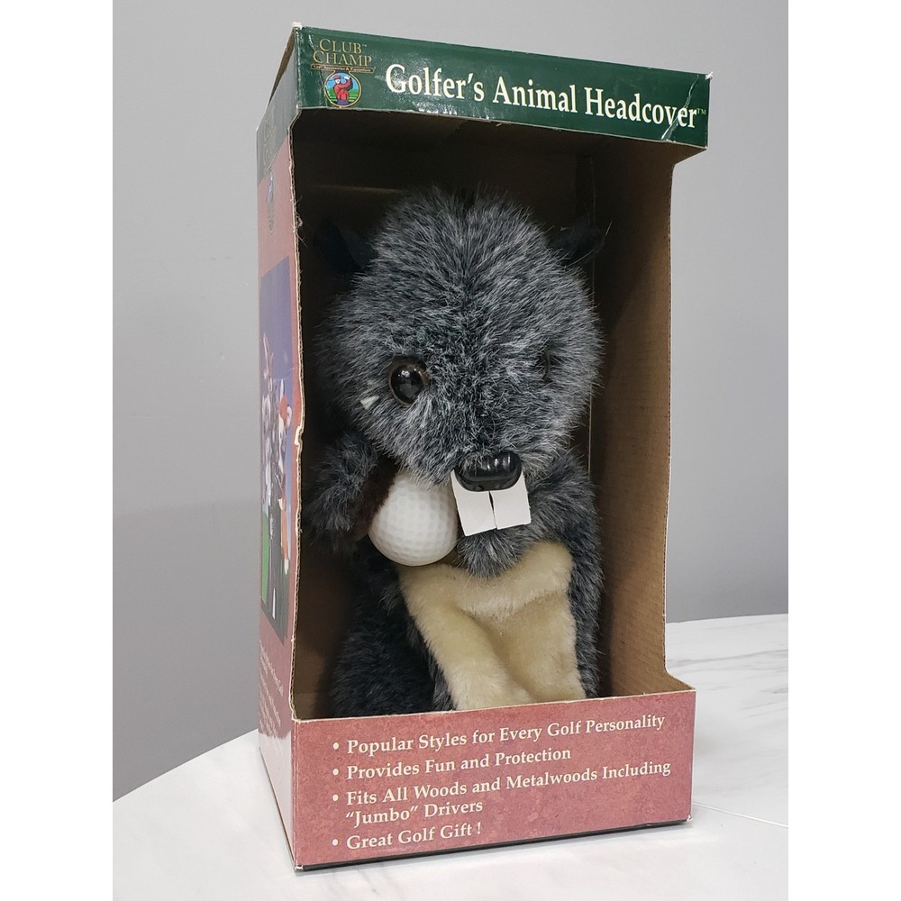Beaver Golf Club  Headcover Plush Stuffed Animal Novelty Gift Caddyshack Style